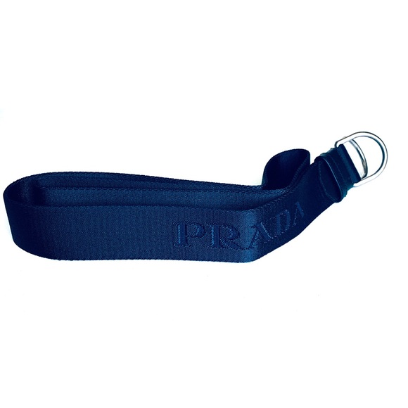 Prada Other - Prada Durable Nylon /Textured Leather D-Ring Belt